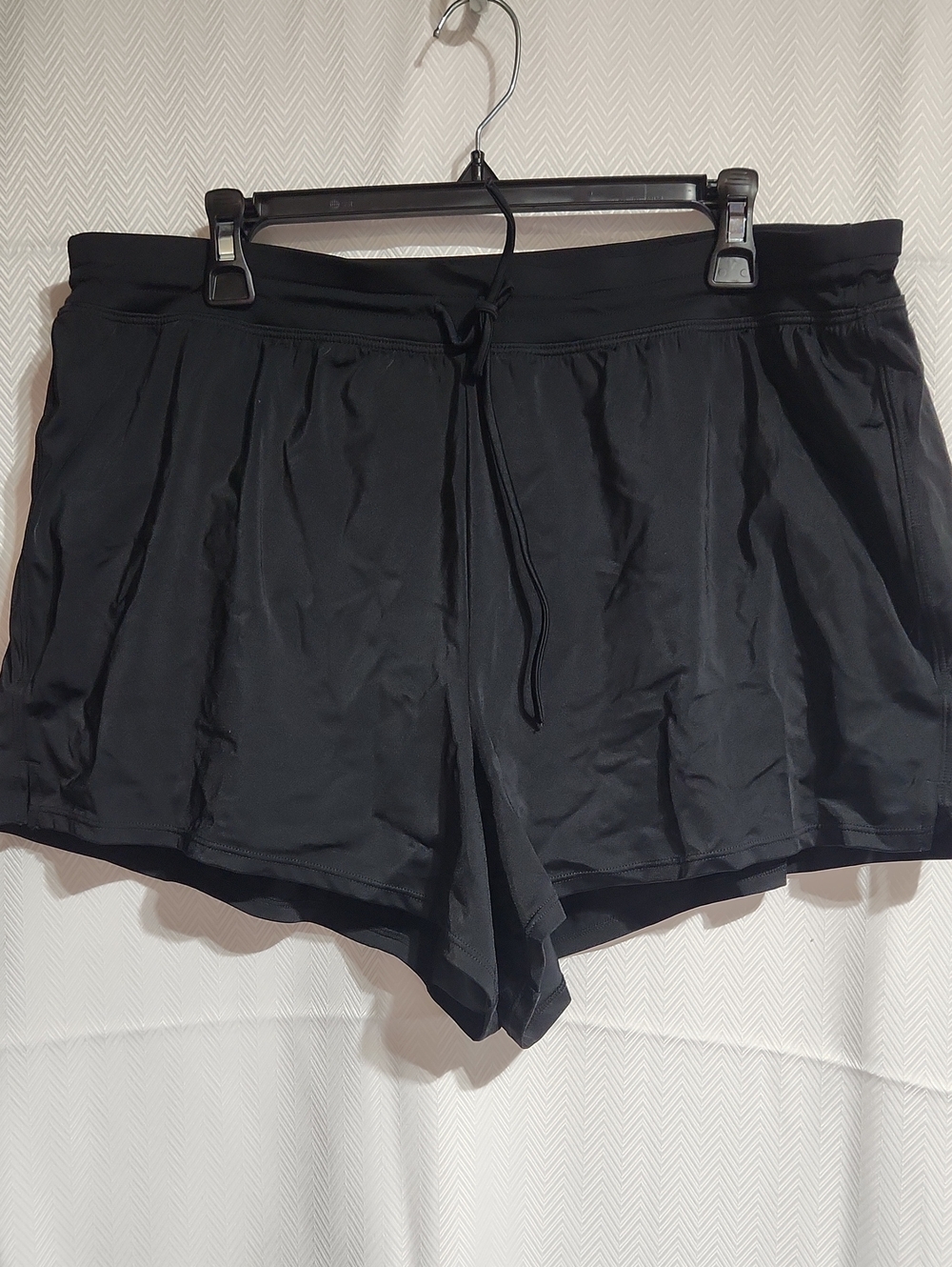 Sz 16 Cacique Black Women's Swim Shorts with Drawstring